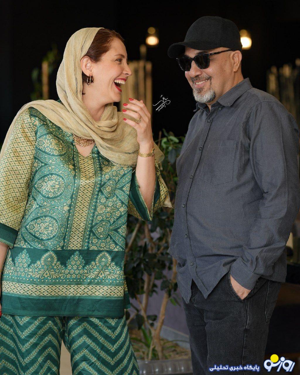 عکس صمیمی رضا عطاران با خانم بازیگر/عکس