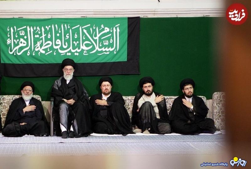 نوههای امام خمینی در مراسم عزاداری در بیت رهبری نوههای امام خمینی در مراسم عزاداری در بیت رهبری