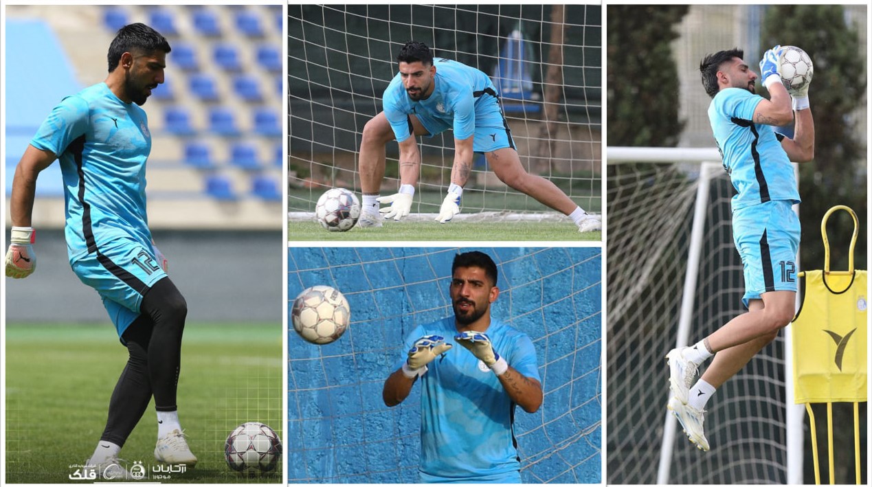 حبیب فرعباسی دروازه بان جدید استقلال تهران در تمرینات آبی پوشان تهران - دروازه بان سباق ملوان و ذوب آهن