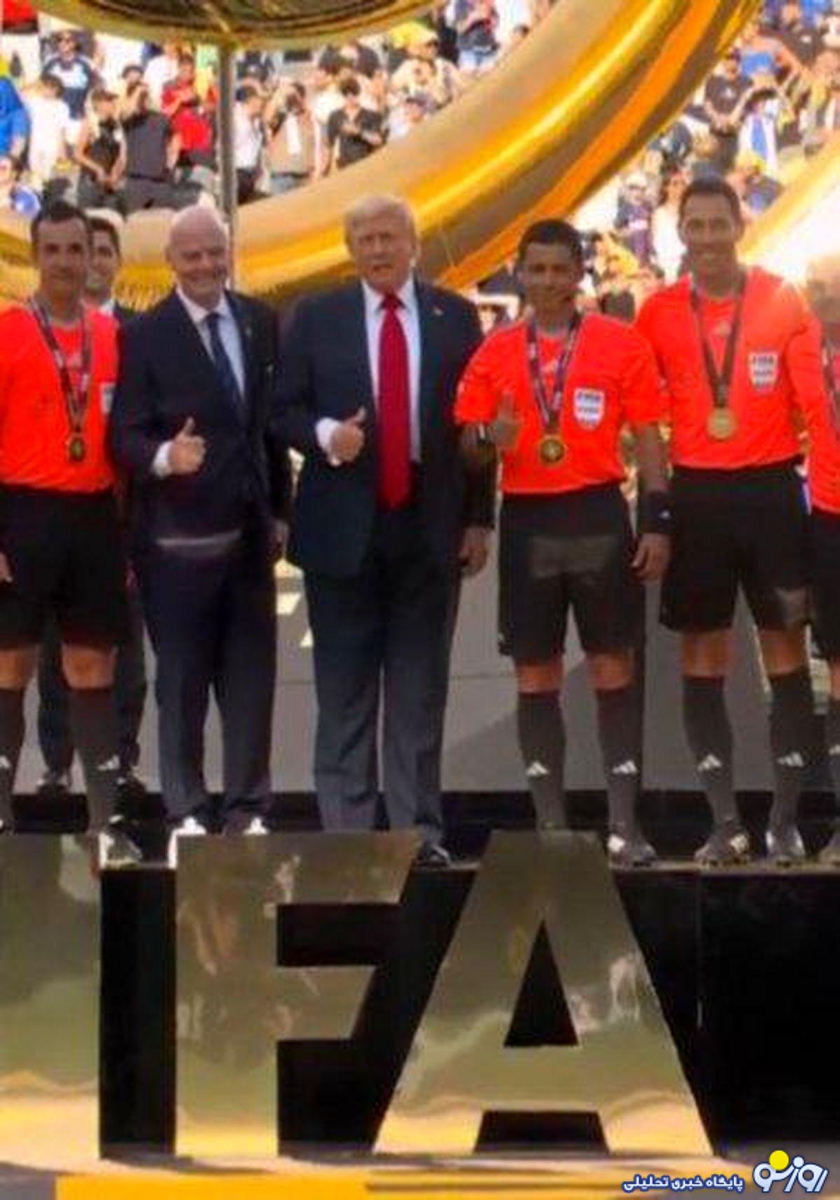 اهدای مدال توسط ترامپ به علیرضا فغانی اهدای مدال توسط ترامپ به علیرضا فغانی