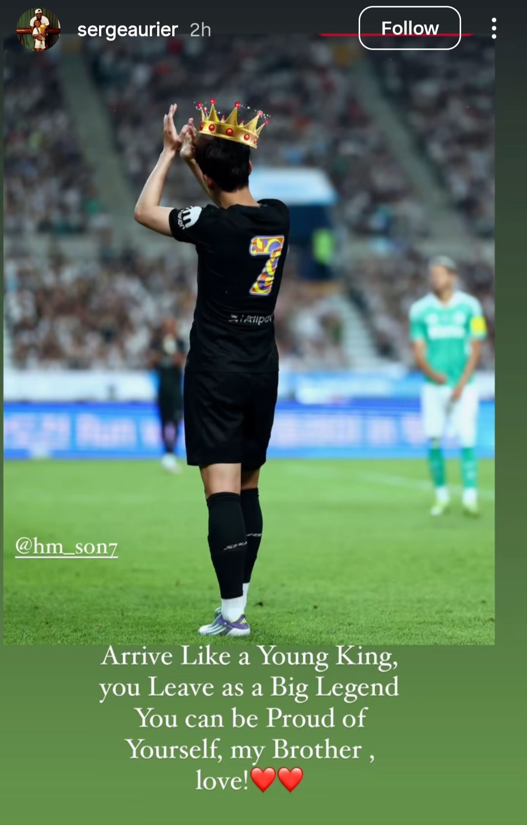 عکس از استوری اوریه برای خداحافظی سون