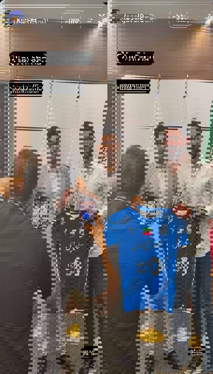 عکس از استوری ودران کیوسفسکی دروازهبان سابق استقلال