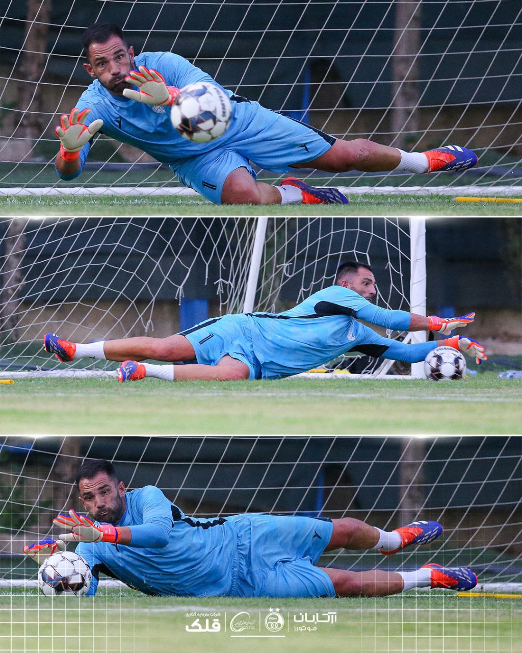 عکس از آنتونیو آدان دروازه‌بان جدید استقلال در تمرین