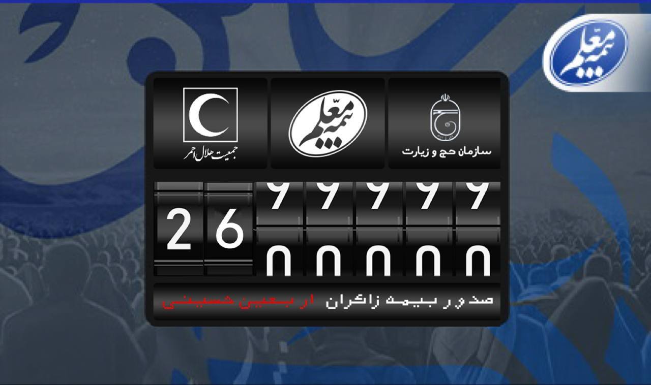 بیمه معلم بیش از ۲ میلیون و ۶۰۰ هزار فقره بیمهنامه اربعین صادر کرد بیمه معلم بیش از ۲ میلیون و ۶۰۰ هزار فقره بیمهنامه اربعین صادر کرد