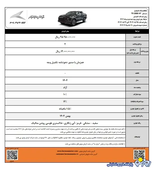 فروش ویژه نیمه دوم مرداد محصولات کرمان موتور به همراه سرویس‌های دوره‌ای رایگان