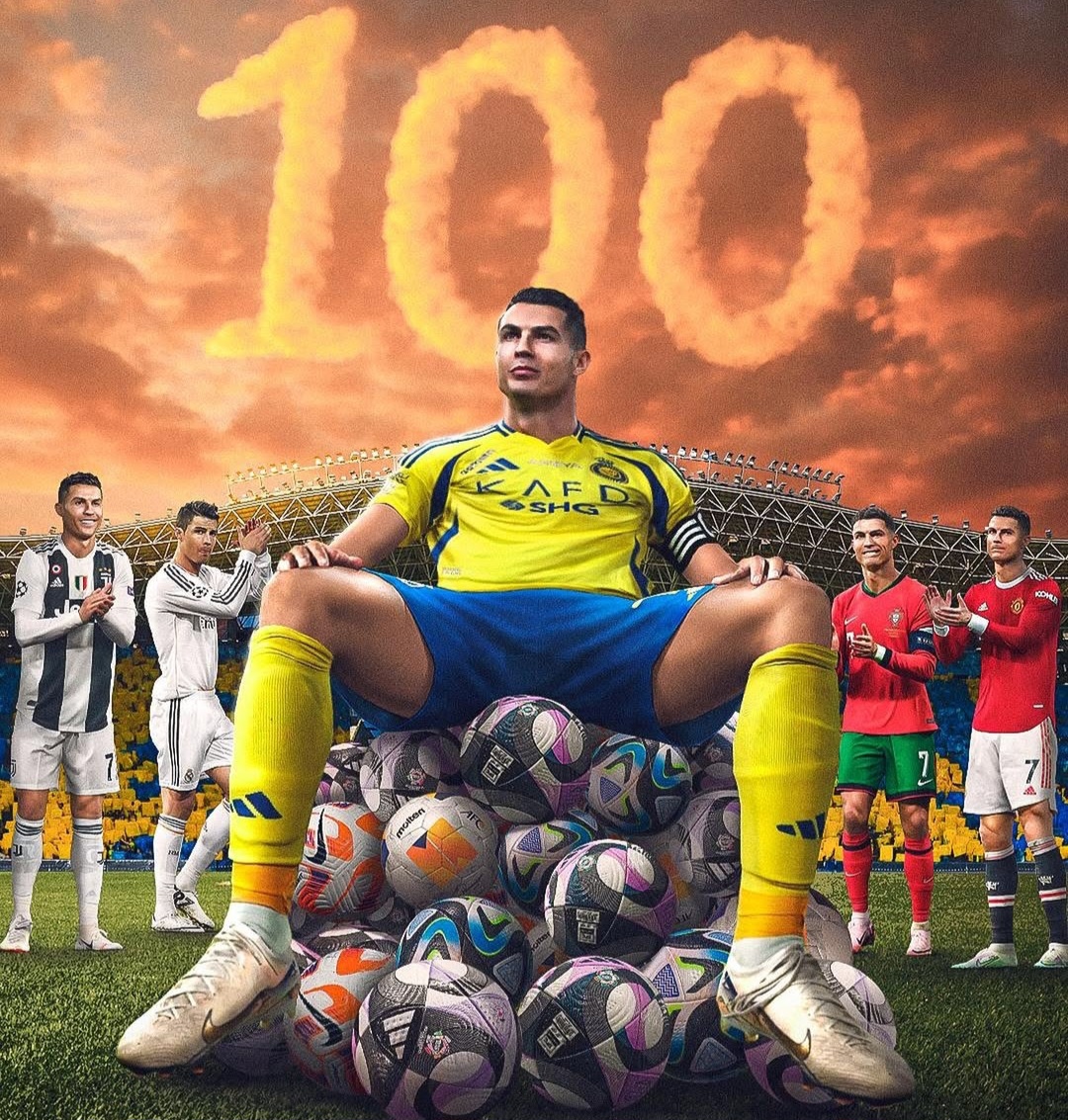 عکس از رکورد ۱۰۰ گل رونالدو برای چهار باشگاه