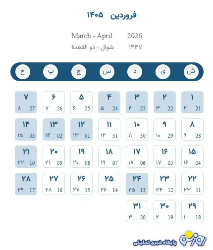 لحظه تحویل سال ۱۴۰۵؛ حیوان، ساعت سال تحویل ۱۴۰۵