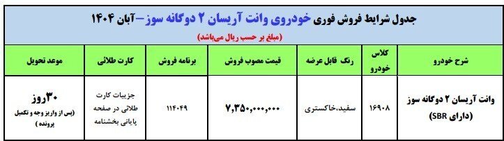 اعلام زمان فروش فوری یک خودروی پرطرفدار ایران خودرو + قیمت و زمان تحویل