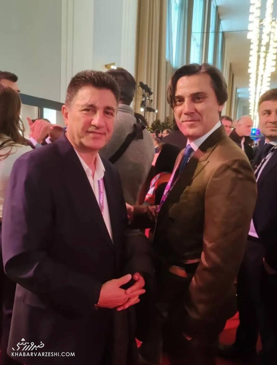 قلعهنویی در کنار چهره سرشناس فوتبال ایتالیا +عکس