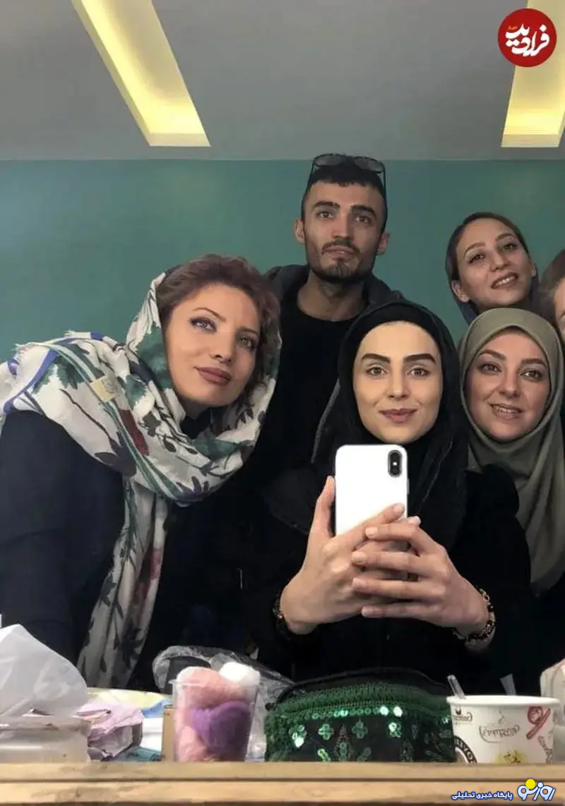 عکس «سهیلا و آفرین» در اتاق گریم سریال آنام