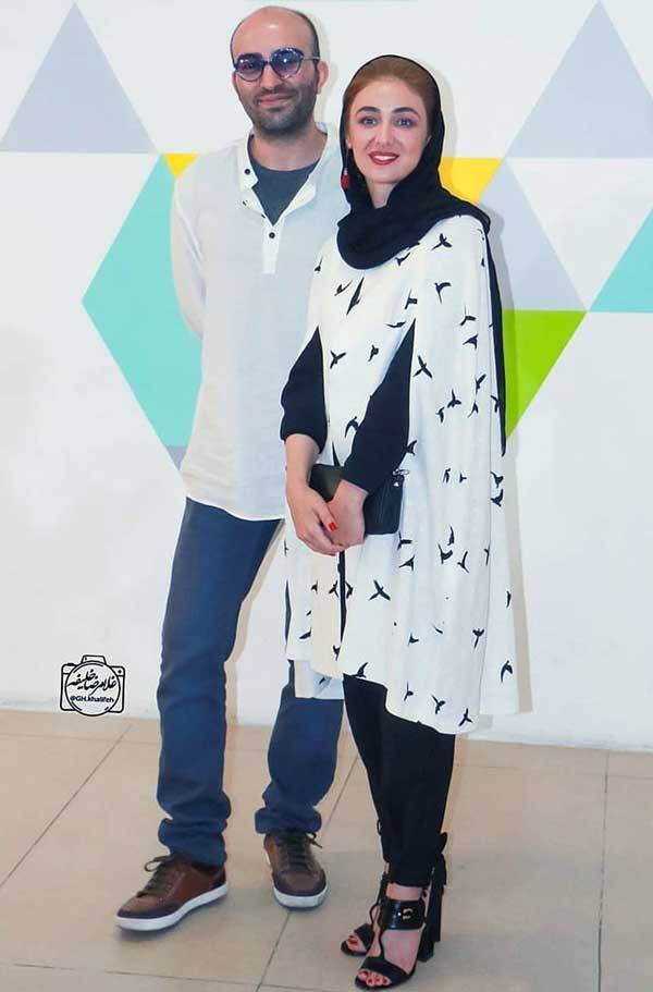 ویدا جوان به همراه همسرش