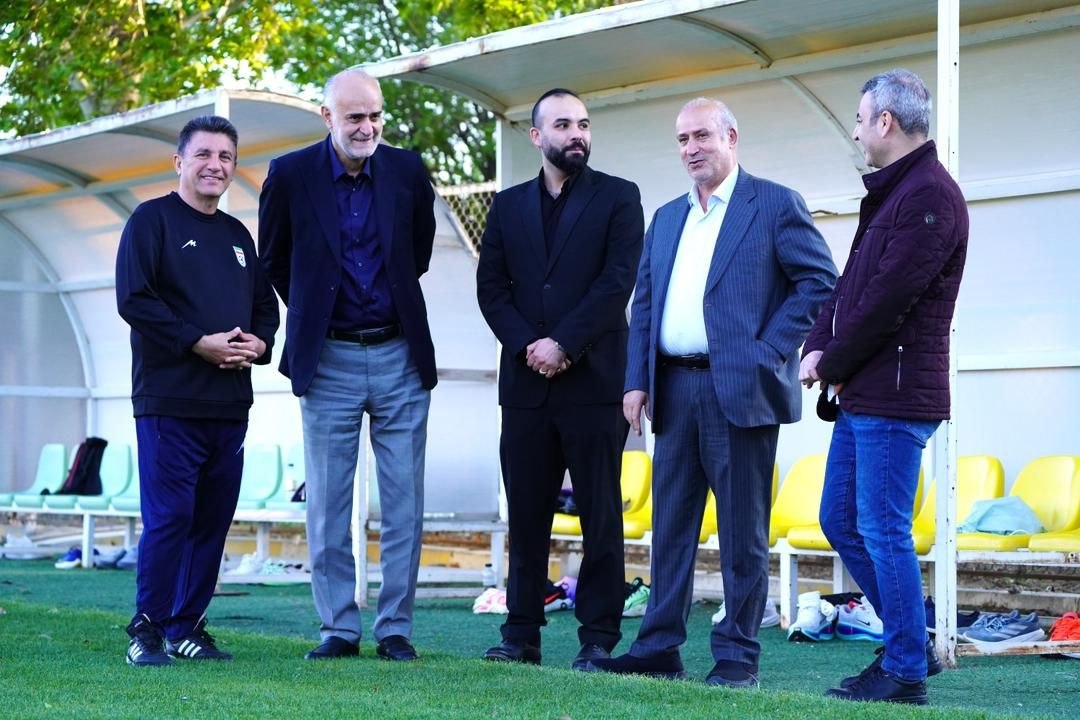 عکس | برگزاری تمرین تیم ملی با حضور مهدی تاج