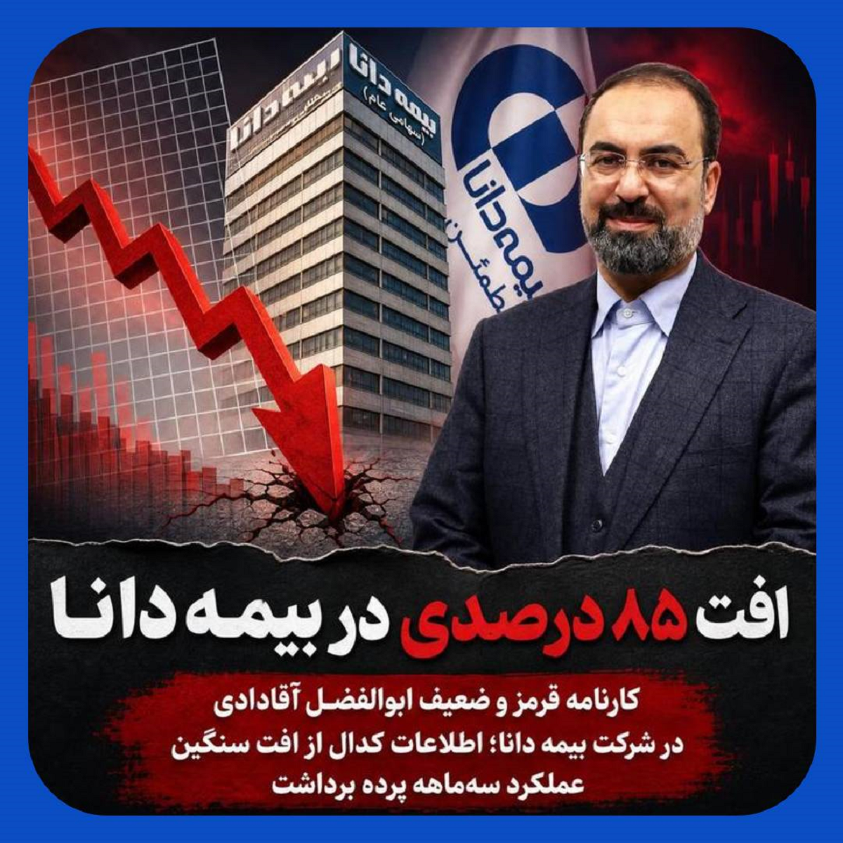 سقوط ۸۵ درصدی پرتوی بیمه دانا/زنگ خطر بزرگ برای سهام عدالت سقوط ۸۵ درصدی پرتوی بیمه دانا/زنگ خطر بزرگ برای سهام عدالت