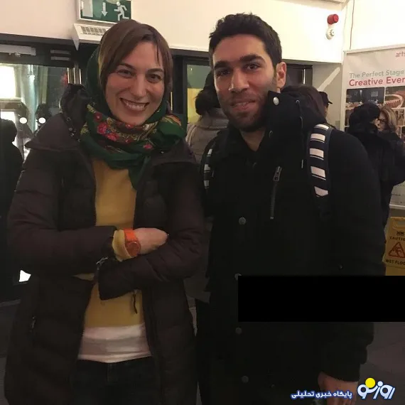 عکس یادگاری یک بازیگر زن ایرانی با یک خواننده ماهواره ایی