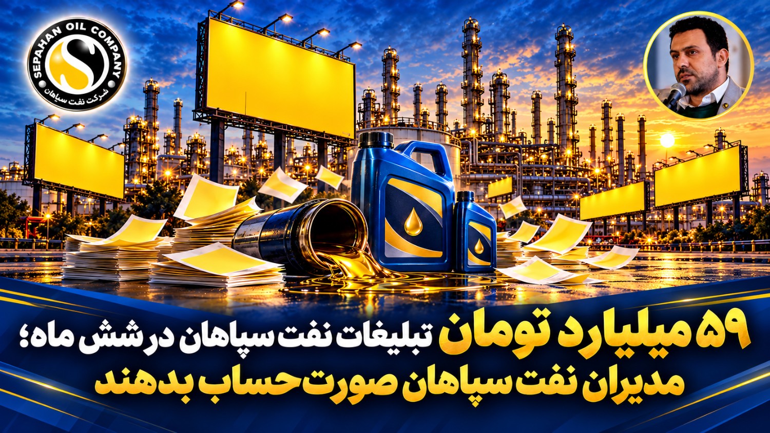 59 میلیارد تومان تبلیغات نفت سپاهان تنها در شش ماه