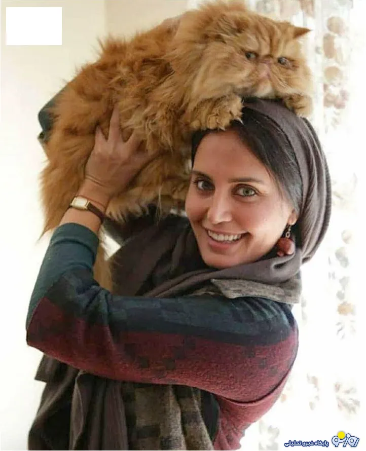 بازی الناز شاکر دوست با گربه اش +عکس