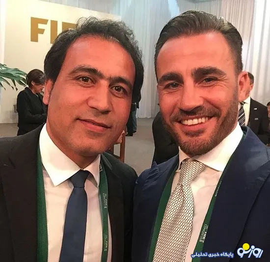 اسطوره فوتبال ایران و ایتالیا در کنار هم+عکس