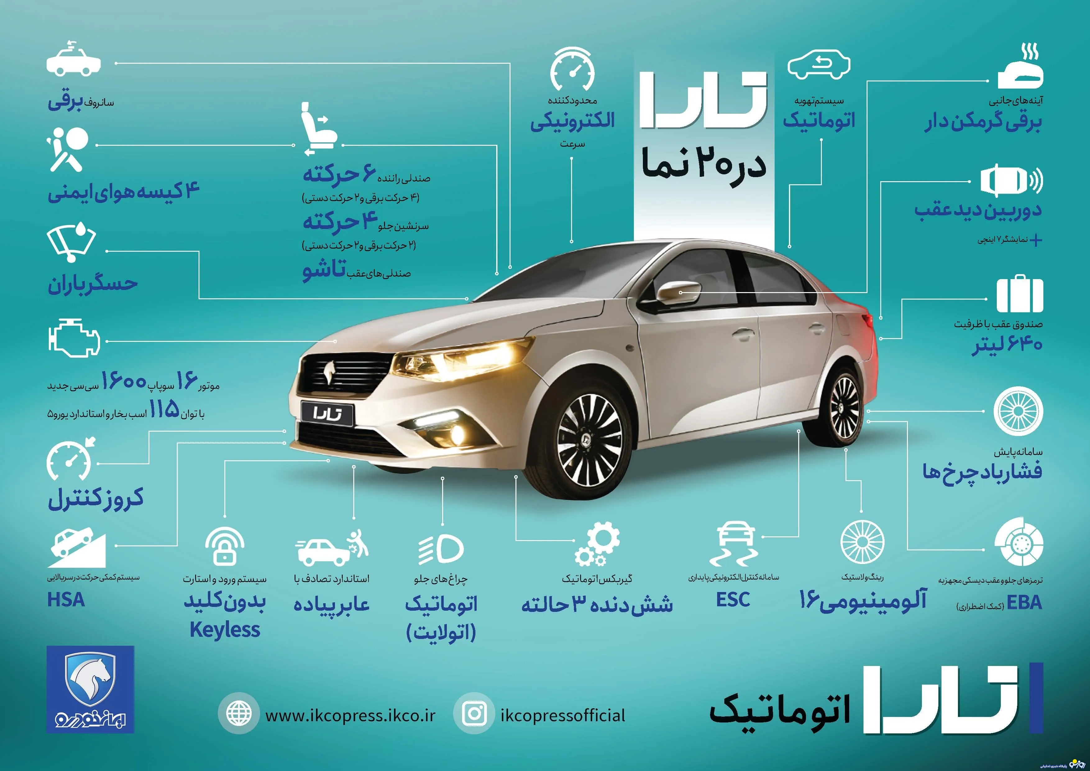 مشخصات فنی خودرو تارا اعلام شد/عکس