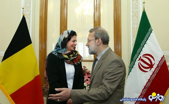 خانم مانتو پوش میهمان لاریجانی + عکس