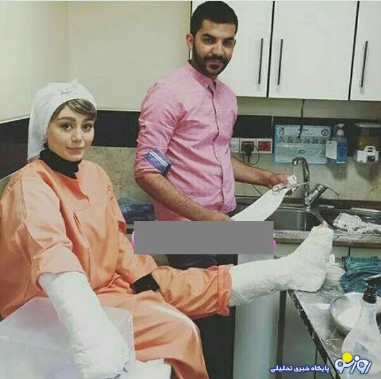 دست و پای «سحر قریشی» شکست + عکس