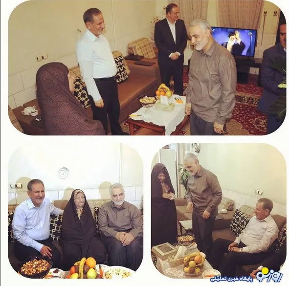 حضور سردار سلیمانی در منزل مادر معاون اول رییس جمهور+عکس