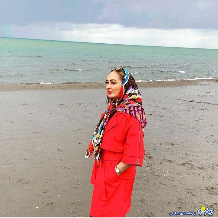 پوشش بازیگر زن سینمای ایران کنار دریا ! +عکس