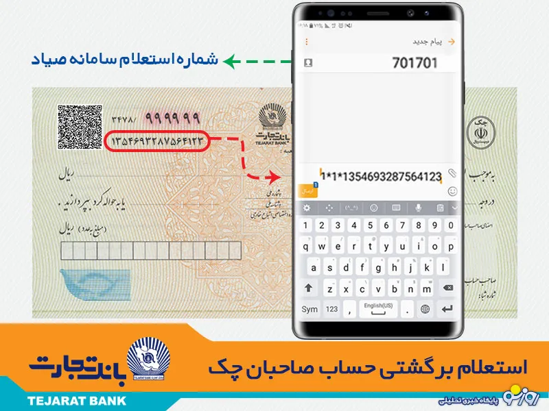 استعلام سوابق چک برگشتی صاحبان حساب با یک پیامک