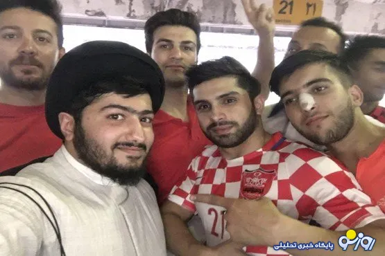 این روحانی طرفدار دو آتیشه پرسپولیس است + عکس