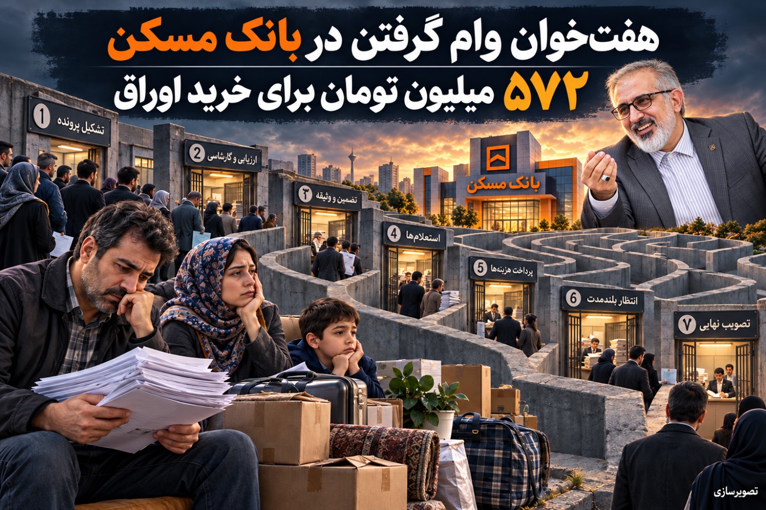 هفت‌خوان وام گرفتن در بانک مسکن برای خرید خانه/۵۷۲ میلیون تومان برای فقط خرید اوراق