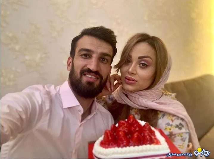 همسر حسین ماهینی در جشن تولد با آرایش غلیظ +عکس