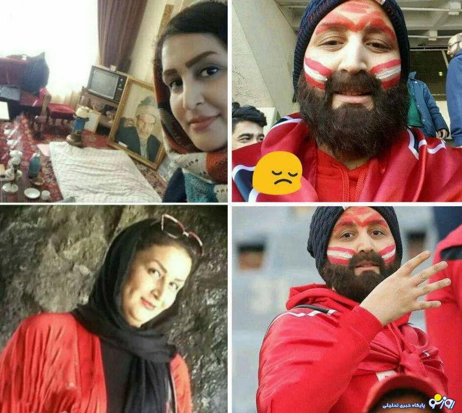 چهره واقعی دختری که با ریش و سبیل مصنوعی استادیوم آزادی رفت + عکس
