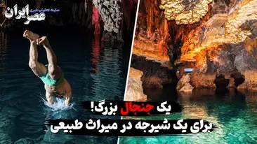 یک شیرجه جنجالی در میراث طبیعی شگفت‌انگیز/ شنا کردن در غار علیصدر چه بلایی به سرش می‌آورد؟