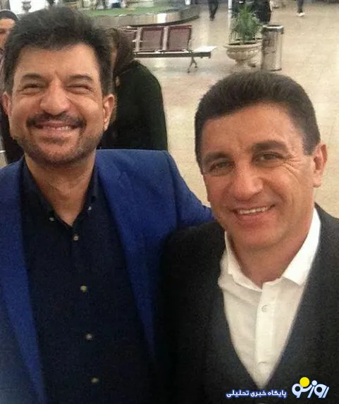 مجری دو آتیشه پرسپولیسی در کنار مربی استقلالی +عکس