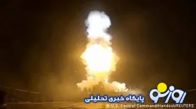 اصابت کروز نیروی دریایی سپاه به یک کشتی در تنگه هرمز