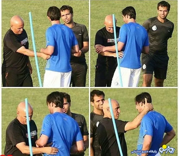 منصوریان شکم رحمتی را بررسی کرد! +عکس