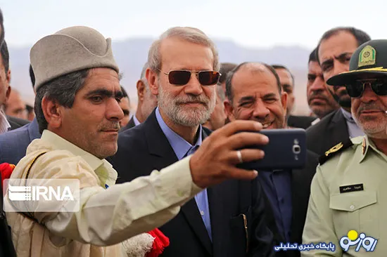 عکس سلفی عشایر با لاریجانی