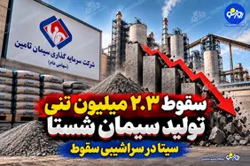 سقوط ۲.۳ میلیون تنی تولید سیمان شستا/سیتا در سراشیبی سقوط