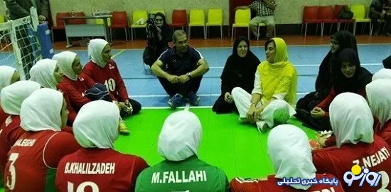 مهتاب کرامتی در تمرین تیم والیبال نشسته بانوان+عکس